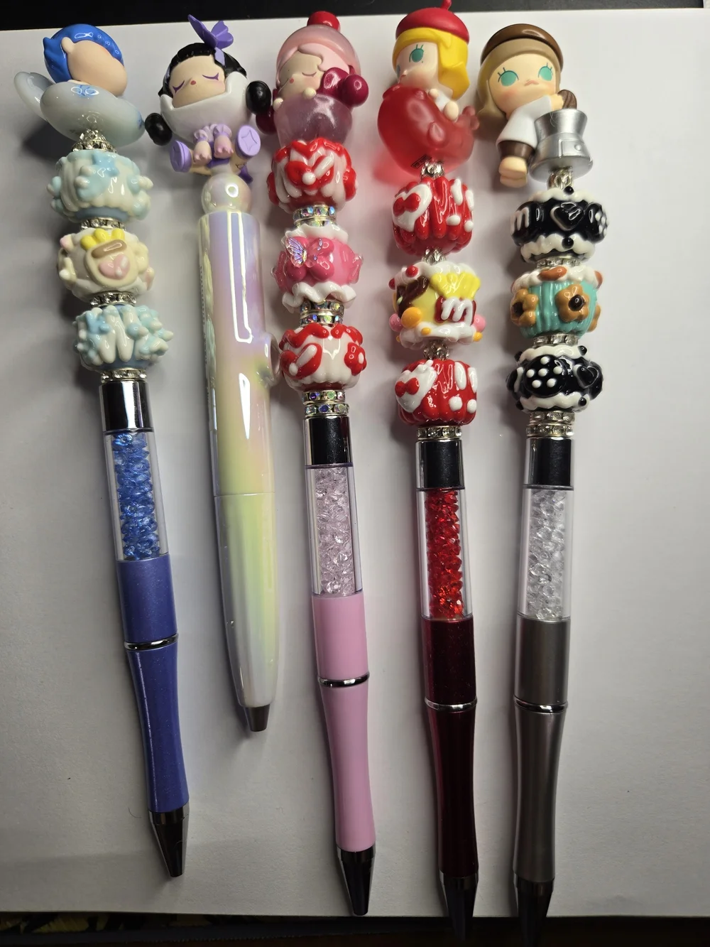 Cute Purple and Pink Character Top Kids Toys Pen Set - Unbranded